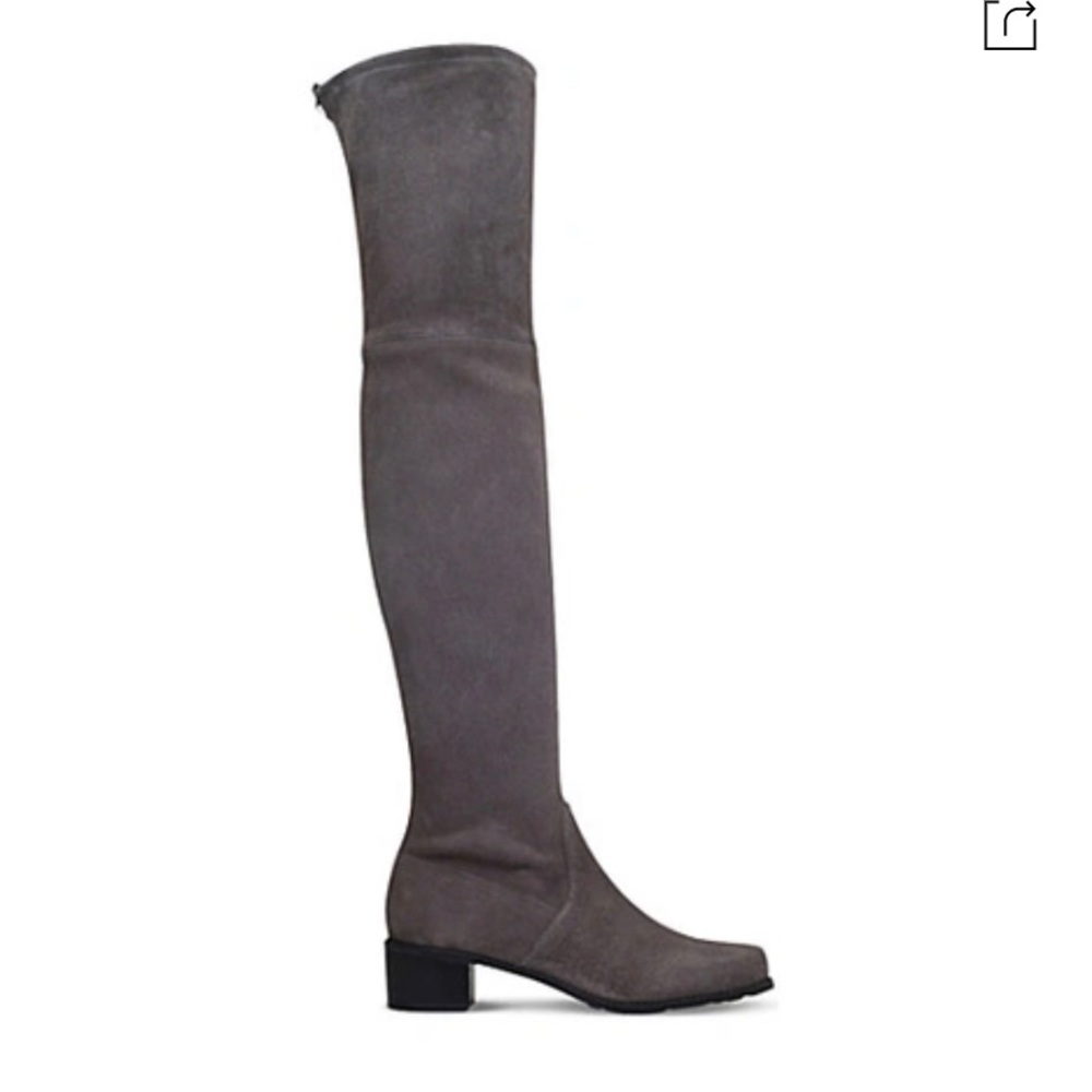 Stuart Weitzman midland gray suede over the knee boots